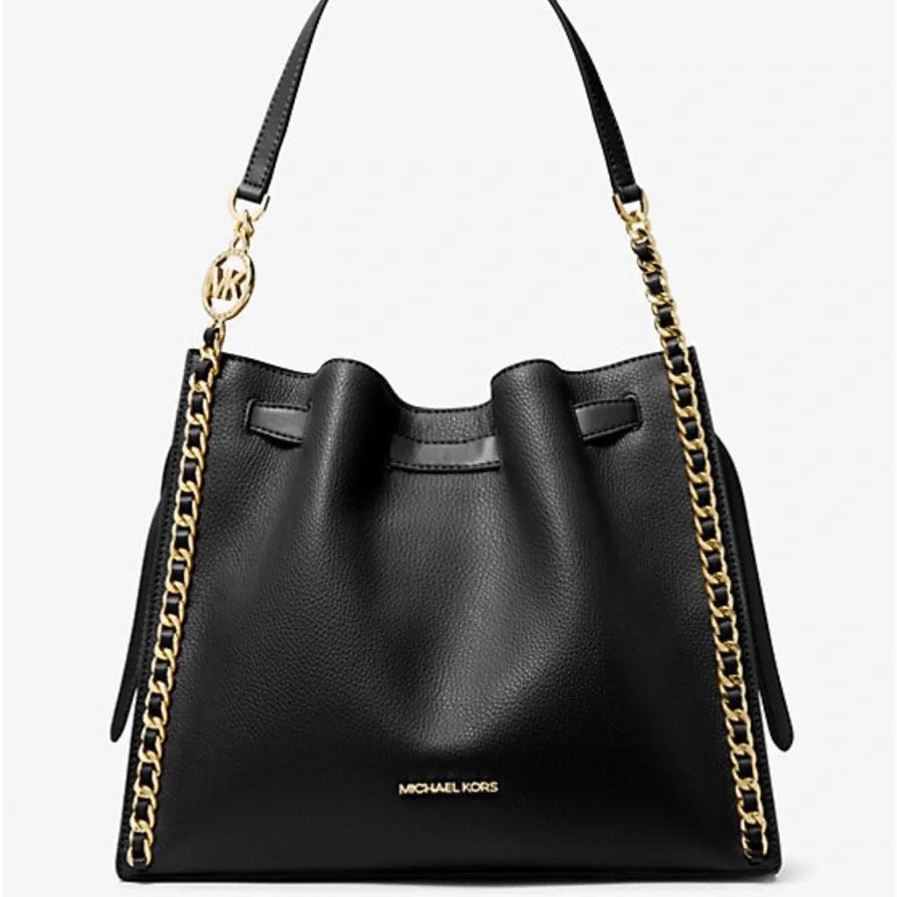MICHAEL KORS
MINA LARGE BELTED CHAIN SHOULDER BAG BLACK COLOR - Picture 3 of 16